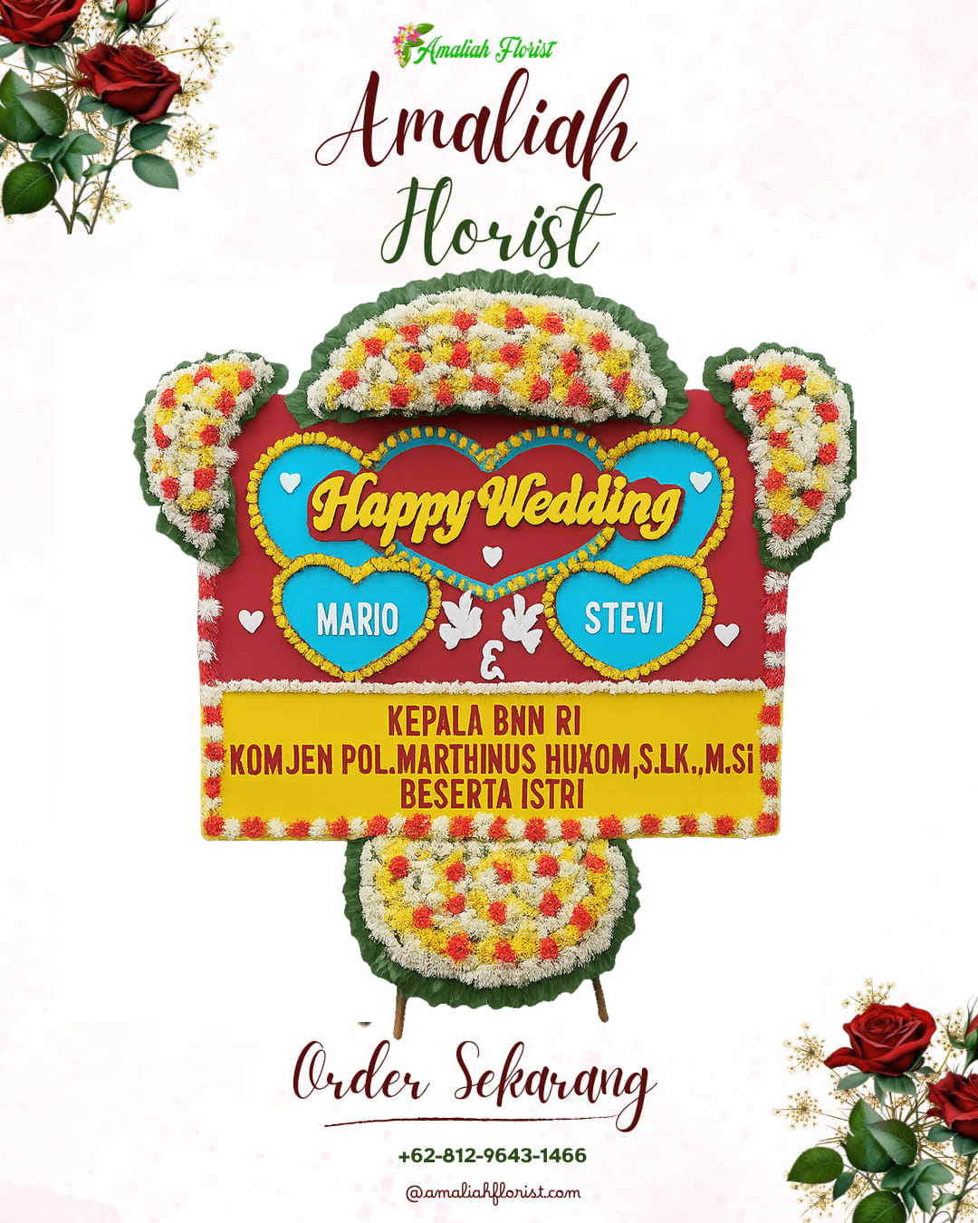 Papan Bunga Pernikahan Lakarsantri